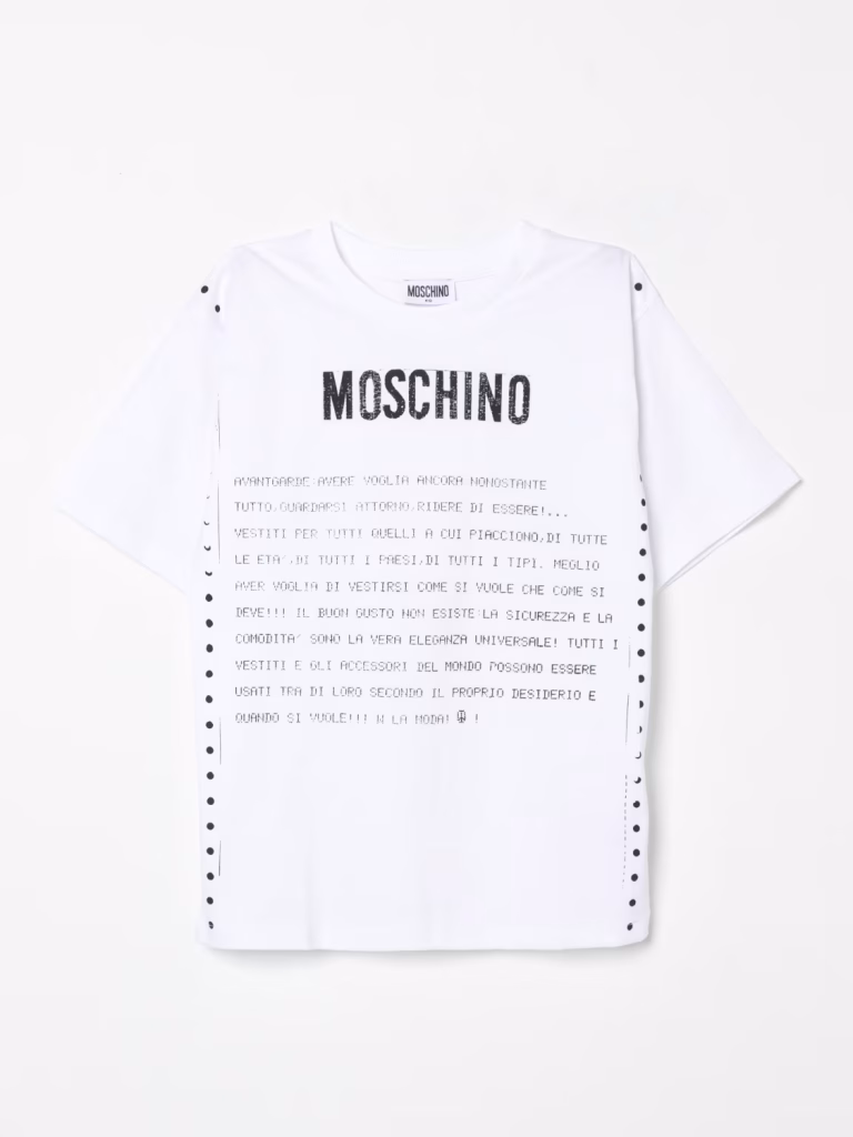 Moschino T-shirt in cotone con stampa logo
